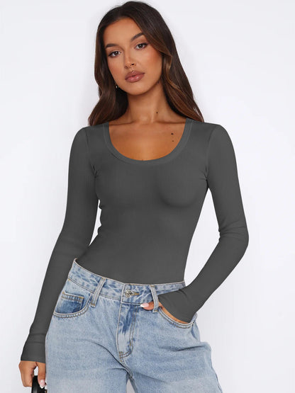 Women's Long-Sleeved Shirt Elegant Modern Style
