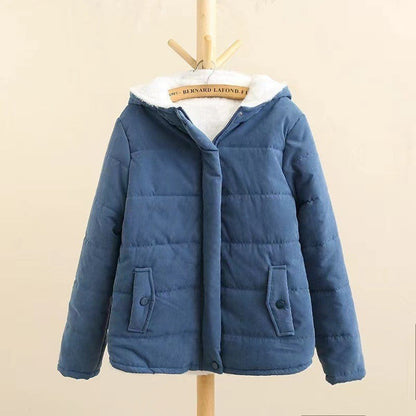 Women's Winter Quilted Jacket Warm Hooded