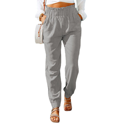 Women's Summer Trousers Lightweight Cotton Elastic