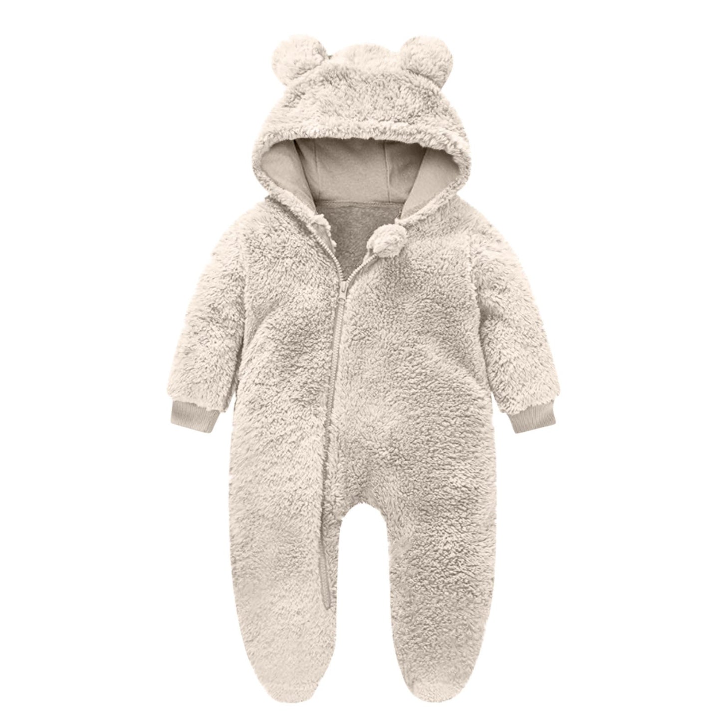 Children's Fleece All-in-One with Bear Ears, Cuddly Warm