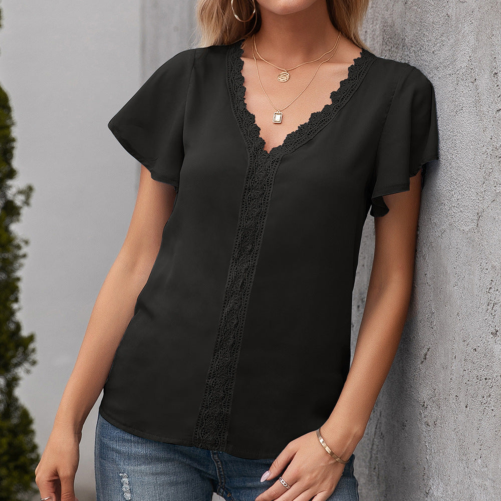 Women's Lace Blouse Elegant Evening Dress