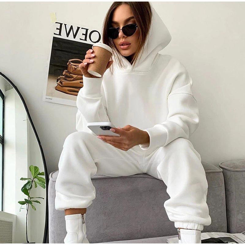 Damen Sweatshirt Hose Set Bequem Komfort Set