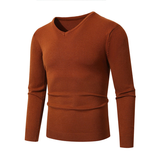 Herren Pullover V-Ausschnitt Soft Baumwolle - IdealeKleiden