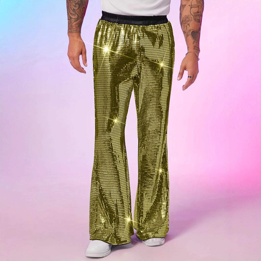 Men's Disco Pants Glitter Sequin Party