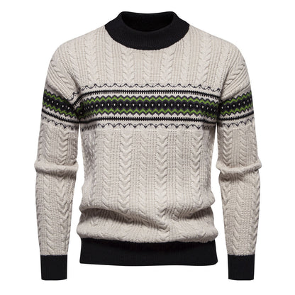 Men's Knitted Sweater Modern Cable Knit Elegant Design