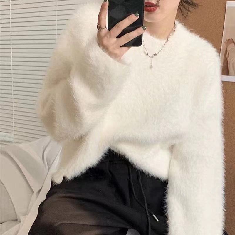 Women's Sweater Soft Casual Crewneck
