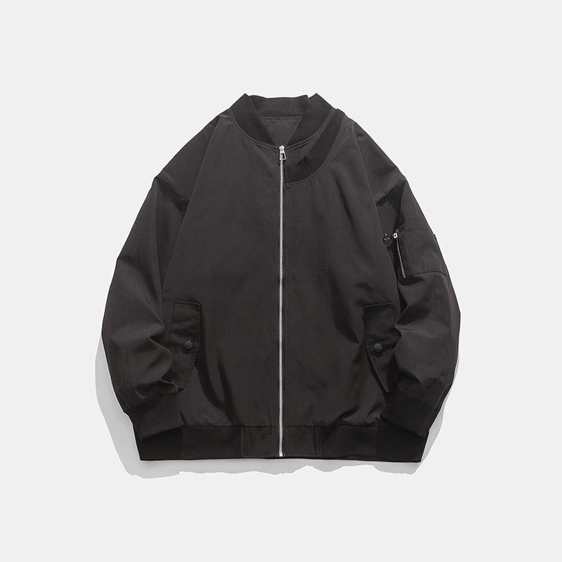 Men's Bomber Jacket Comfortable Zipper Pockets