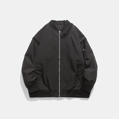 Men's Bomber Jacket Comfortable Zipper Pockets