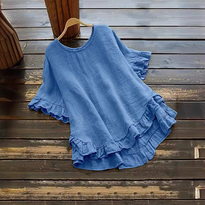 Women's Top Casual Ruffle Detail Loose Fit