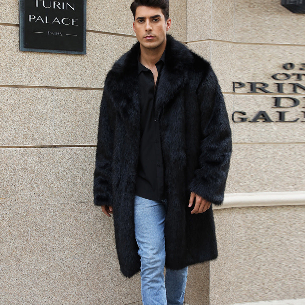 Men's Luxury Fur Jacket Elegant Design