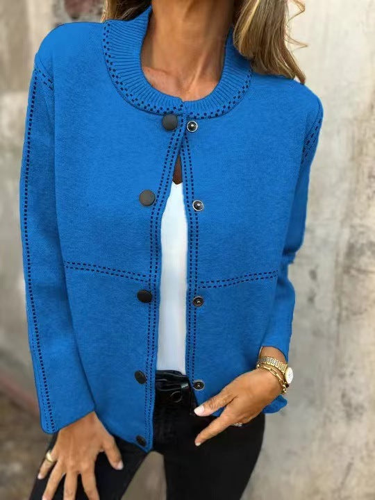 Soft Cardigan Loose Fit Round Neck