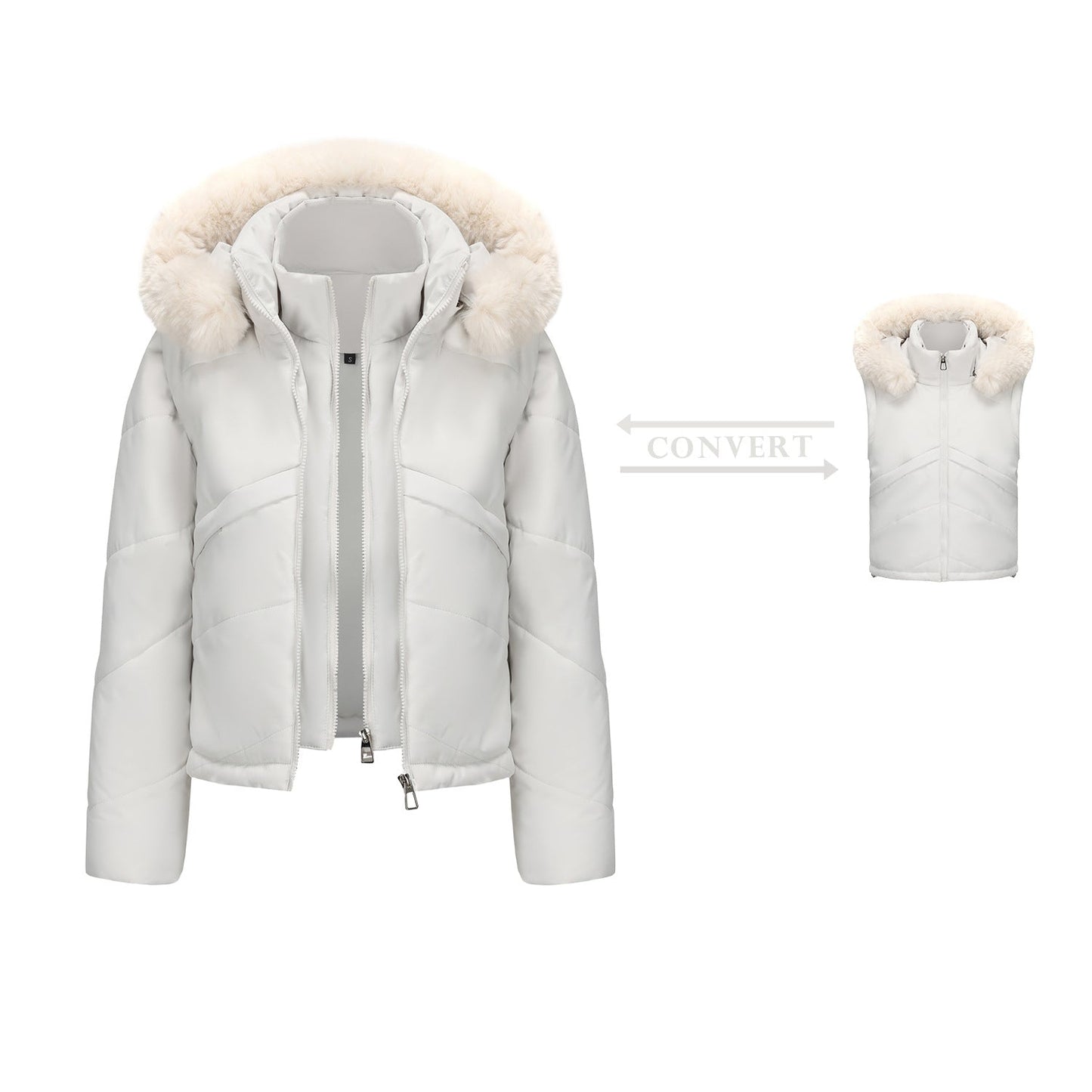 Women's Reversible Faux Fur Coat Modern