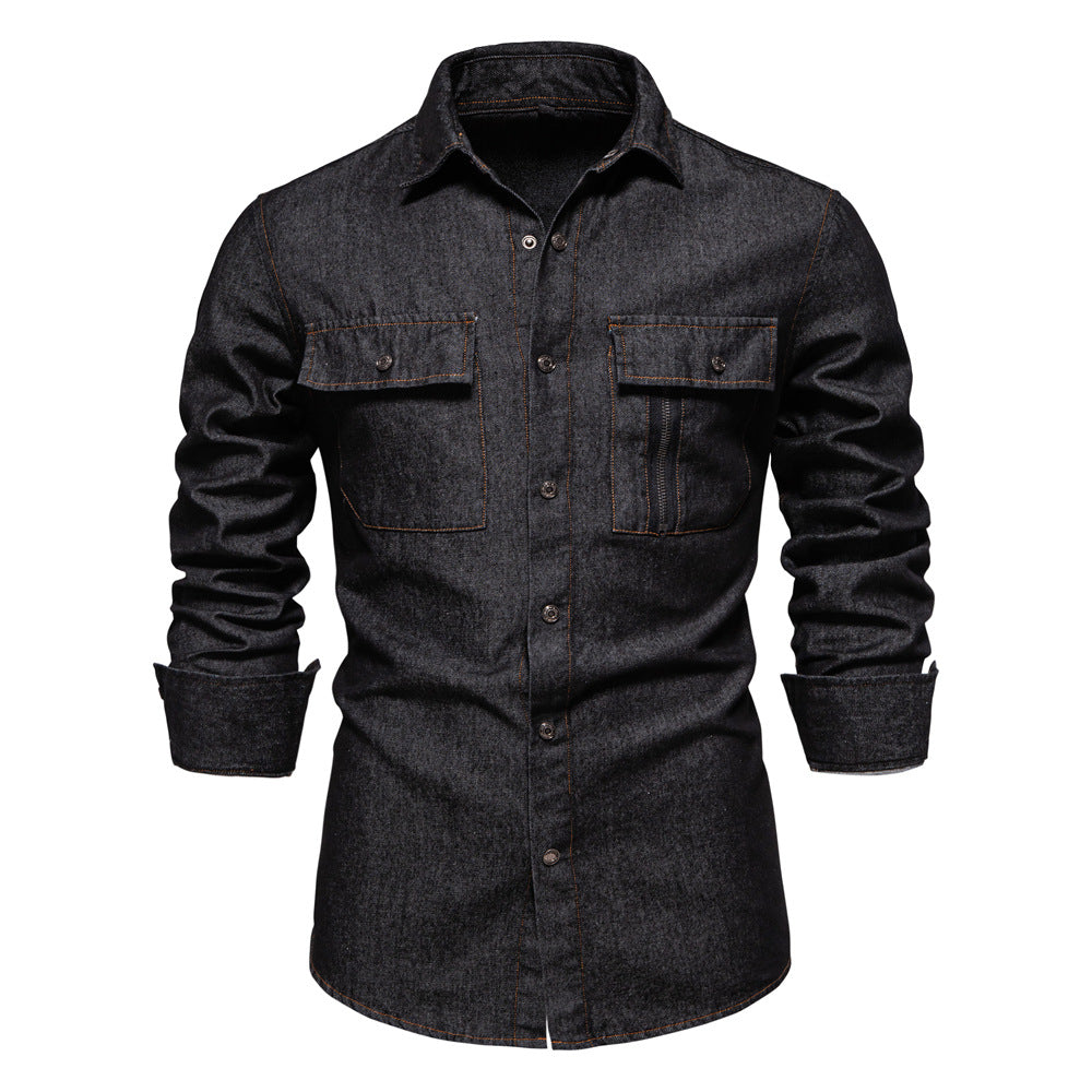 Men's Modern Style Denim Shirt