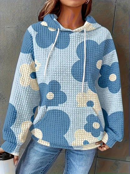 Women's Floral Hoodie for Leisure