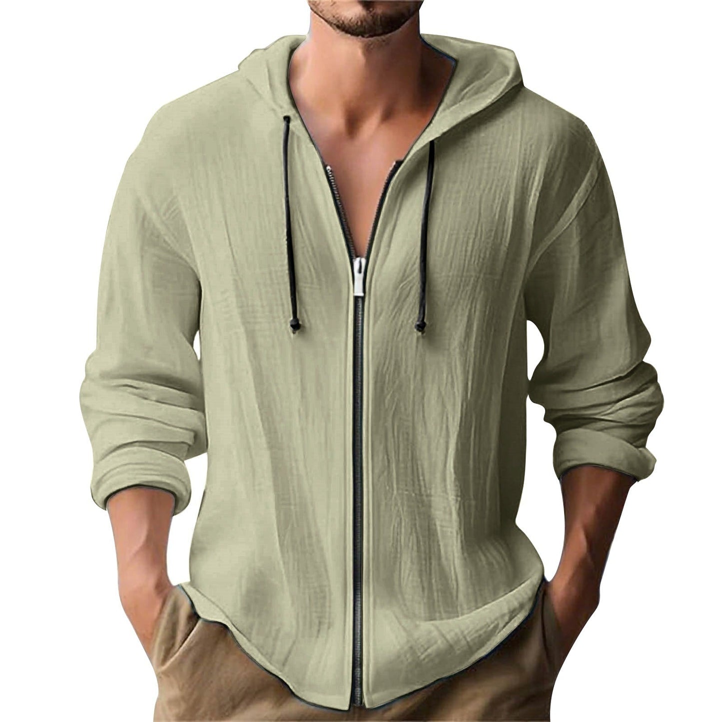 Herren Kapuzenjacke Modern Reißverschluss Style