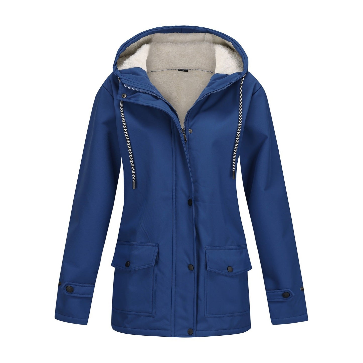 Women's Winter Jacket Warm Fleece Hooded Outdoor