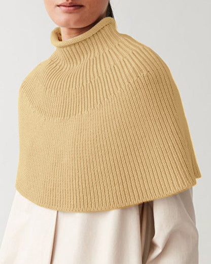 Women's Knitted Cape Elegant Design High Collar