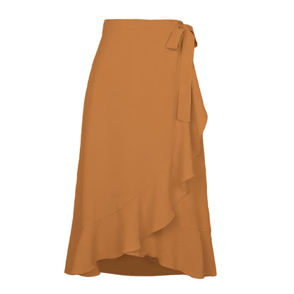 Women's Wrap Skirt Elegant Flowy Summer Dress