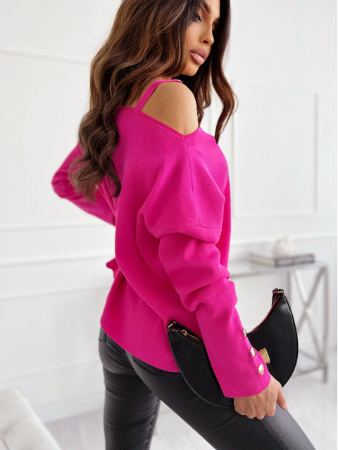 Women's Off-the-Shoulder Trendy Elegant Sweater