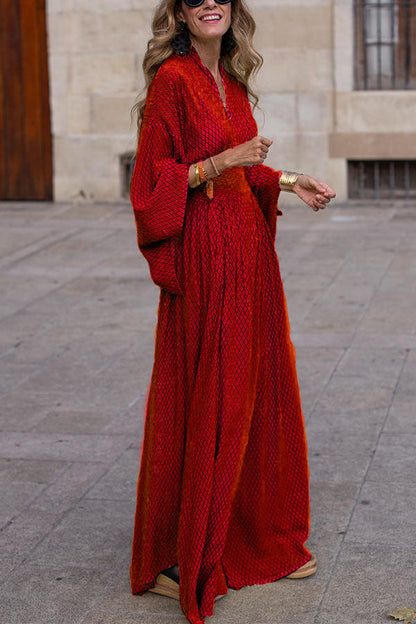 Women's Maxi Dress Elegant Wide Sleeve Summer Dress