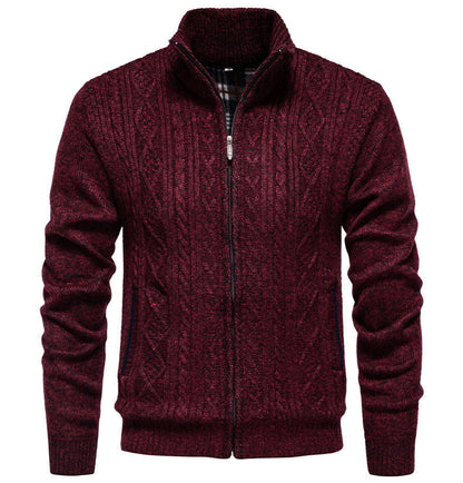 Men's Cardigan High Collar Zipper Sporty