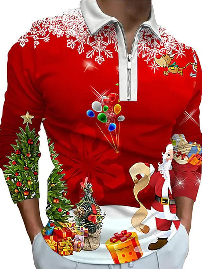 Men's Christmas Long-Sleeved Shirt Festive Gift Idea