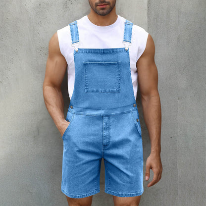 Men's Denim Overalls Comfortable With Pockets