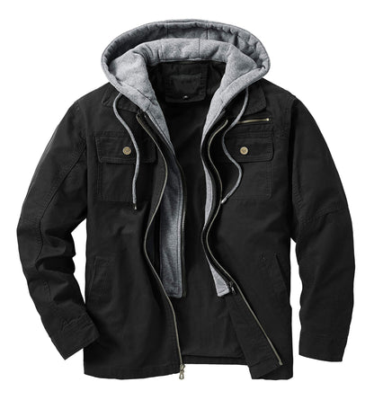 Men's Functional Transitional Jacket with Hood and Pockets