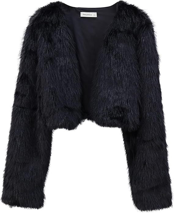 Women's Short Jacket Fluffy Open Cut Chic