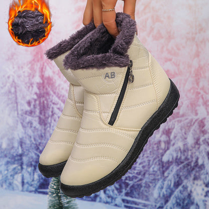 Women's Winter Boots Warm Cozy Zipper
