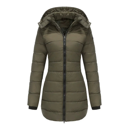 Women's Puffer Jacket Lined Warm Insulated