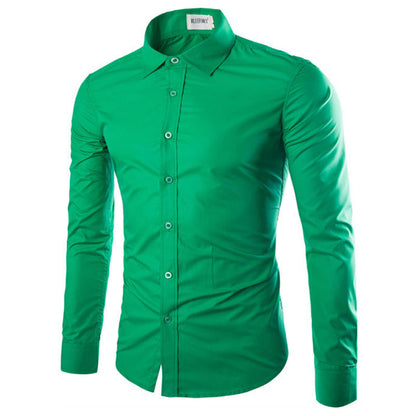 Men's Shirt Elegant Long-Sleeve Modern