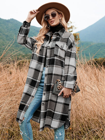 Women's Flannel Dress Plaid Pattern Wintery