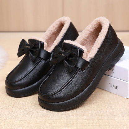 Women's Plush Bow Slippers Elegant