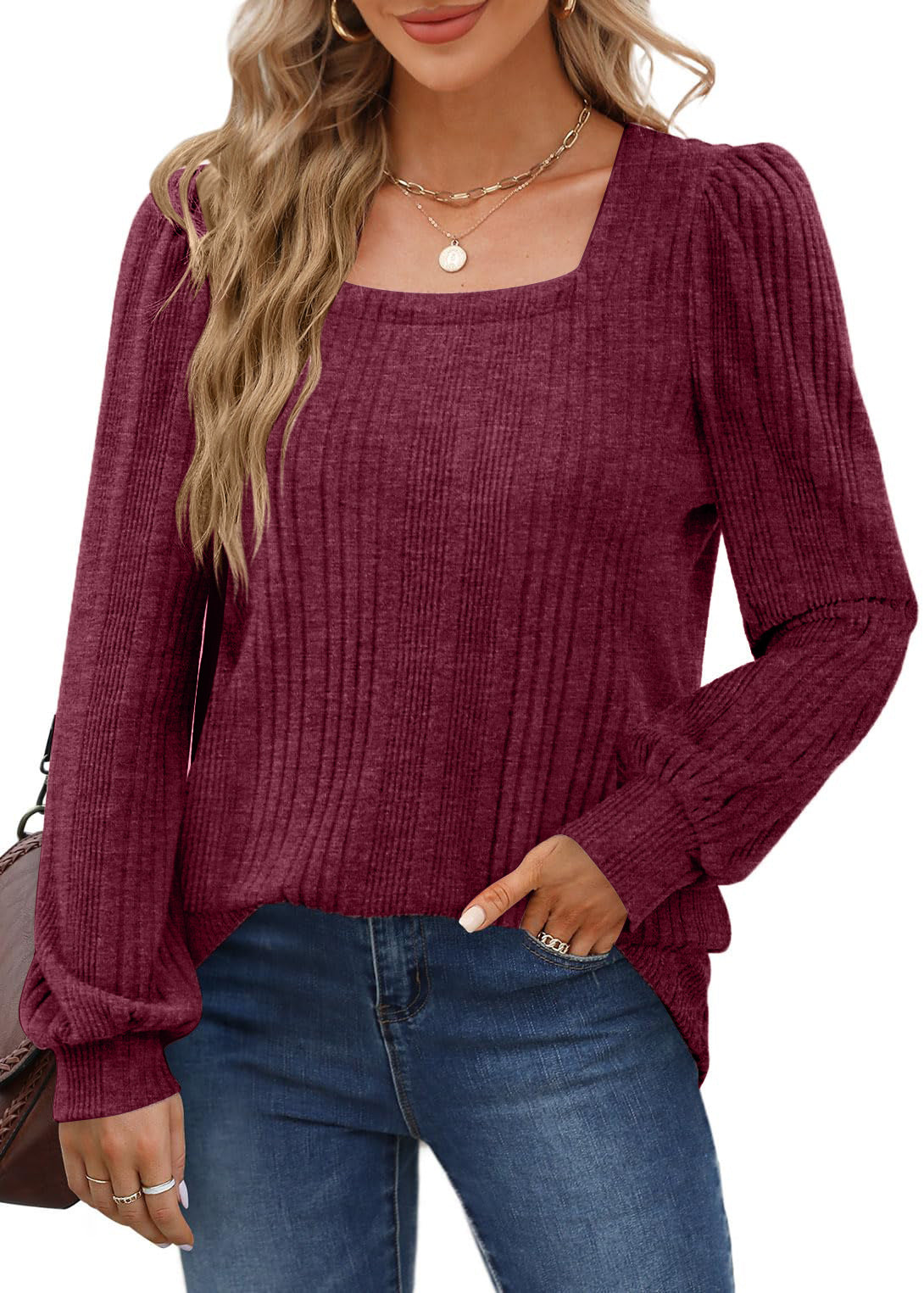Fashionable Women's Pullover Textured Ribbed Pattern