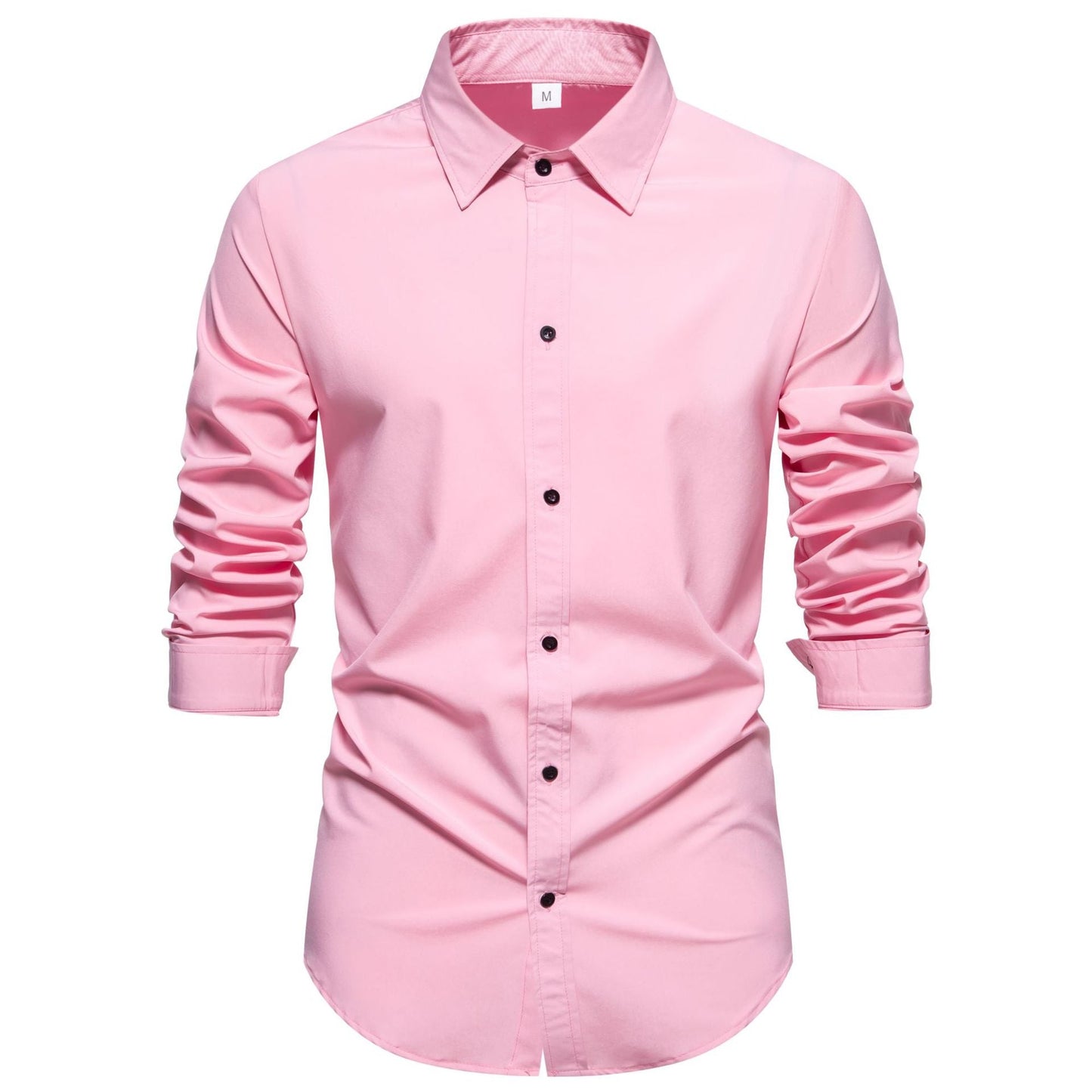 Men's Long-Sleeved Cotton Shirt Modern Fit