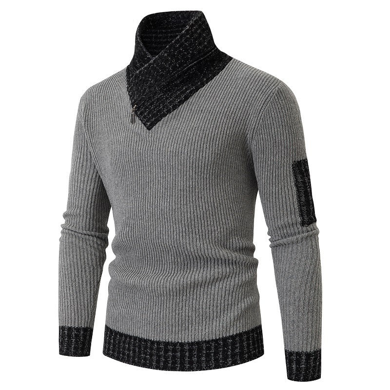 Men's Asymmetric Textured Sweater