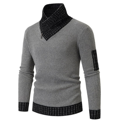 Men's Asymmetric Textured Sweater