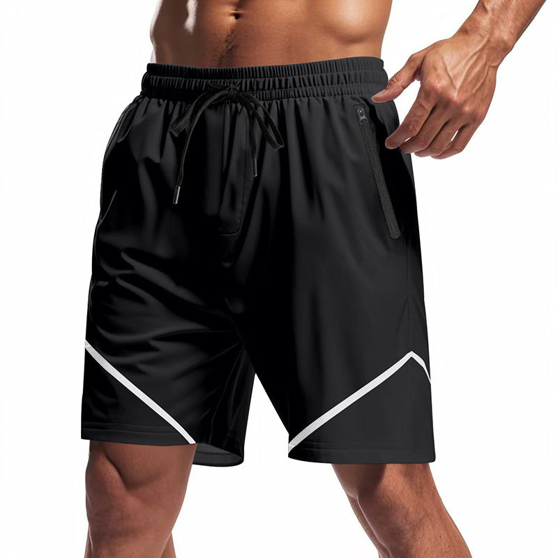 Men's Sports Shorts Breathable with Zipper Pockets