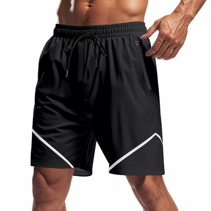 Men's Sports Shorts Breathable with Zipper Pockets
