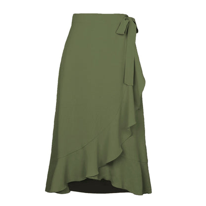 Women's Wrap Skirt Elegant Flowy Summer Dress