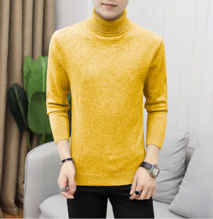 Men's Cotton Turtleneck Sweater - Elegant Design