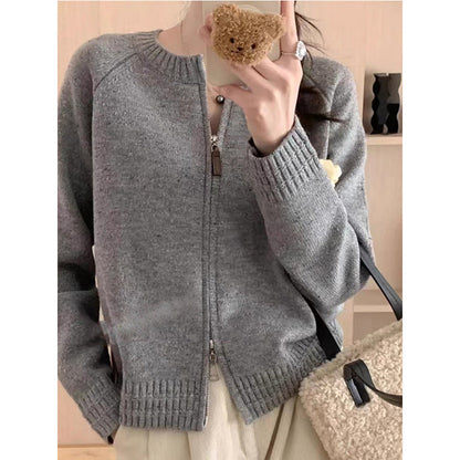Women's Cardigan Modern Zipper Elegant