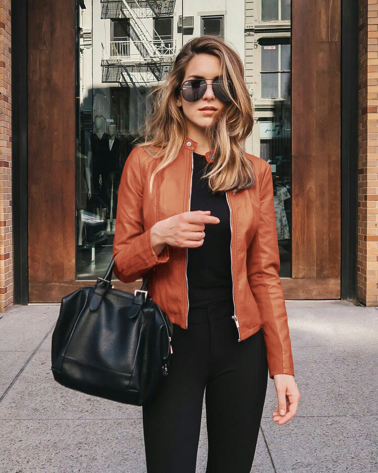 Women's Modern Stylish Leather Jacket
