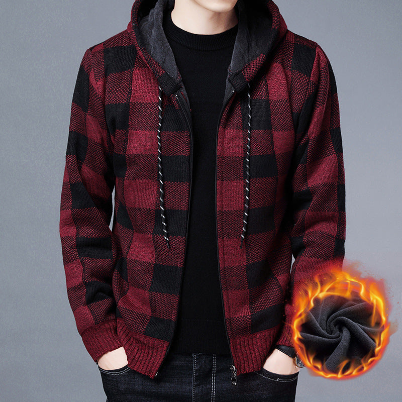 Men's Sweatshirt Jacket Warm Wool Blend Comfortable