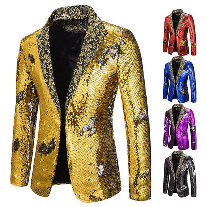 Herren Glamour Blazer mit Pailletten Effekt - IdealeKleiden