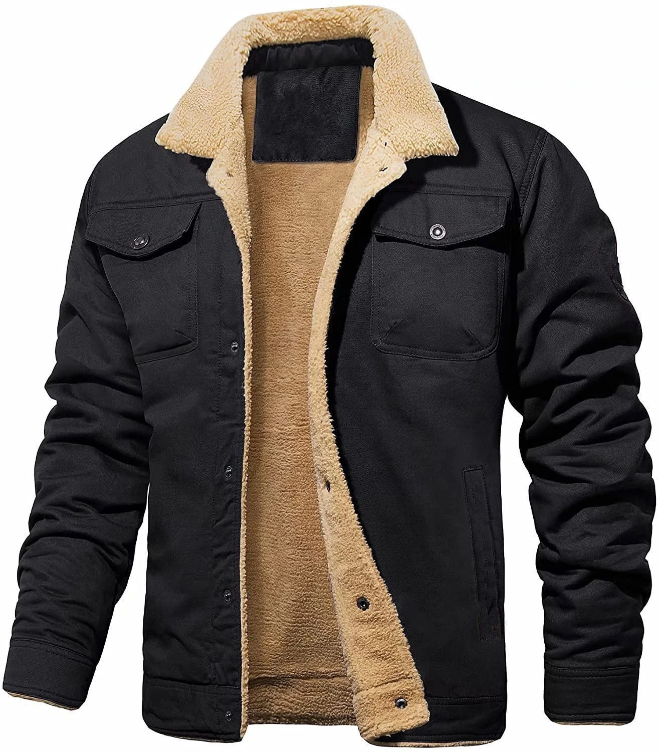 Men's Outdoor Jacket Warm Insulated Turn-Down Collar
