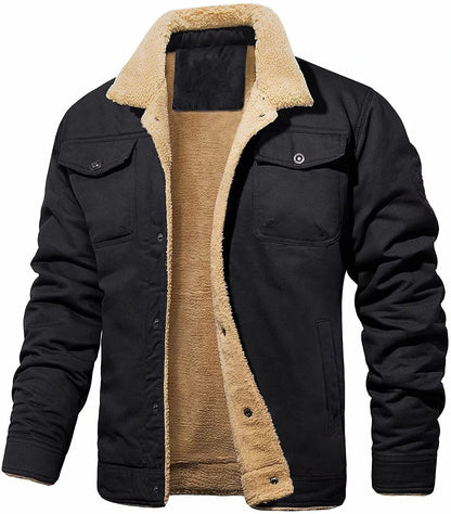Men's Outdoor Jacket Warm Insulated Turn-Down Collar