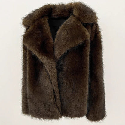 Women's Faux Fur Jacket Stylish Winter Fashion