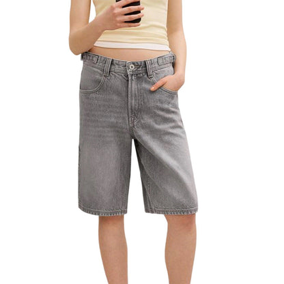Women's Casual Mid-Waist Denim Shorts